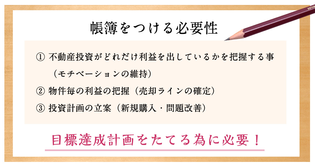 不動産投資を成功させるために帳簿をつけています